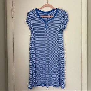 Striped Blue and White Swing Dress